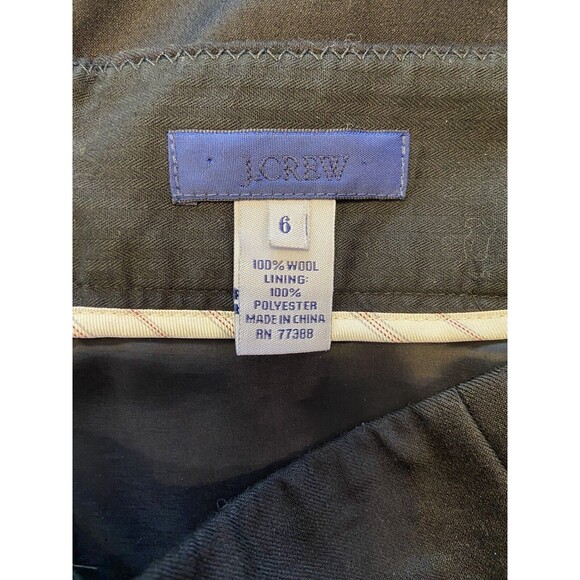 J. Crew Women Size 4 Black 100% Wool Straight Pencil Skirt Polyester Lined - Picture 4 of 5